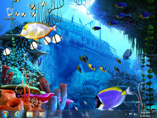coral clock 3d screensaver